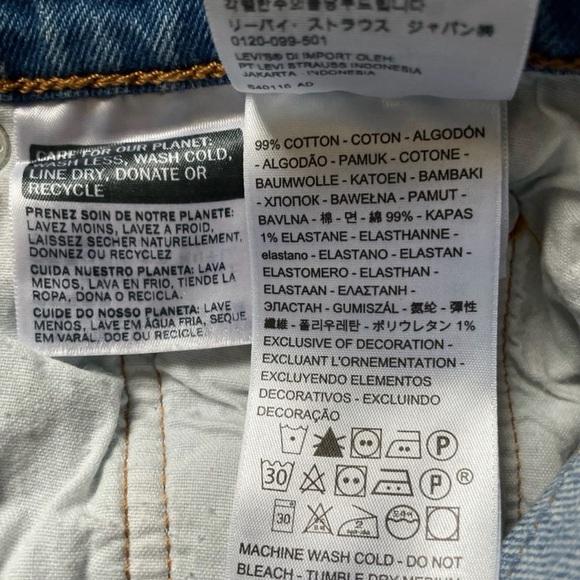 Levi's Women's Blue Jeans 501 skinny - Picture 6 of 6